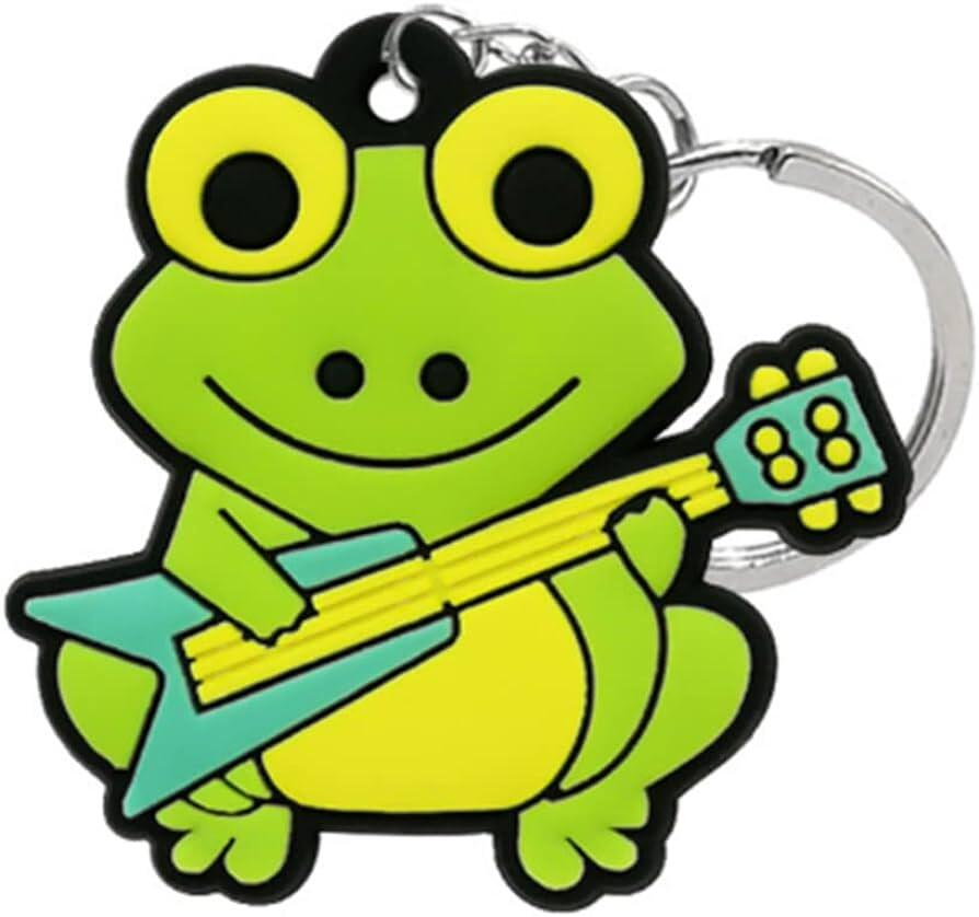 Frog Keychains Animal Key Chain Cute PVC Kawaii Key Accessories